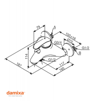 MEDIDAS MONOMANDO BAÑO-DUCHA SPACE DAMIXA